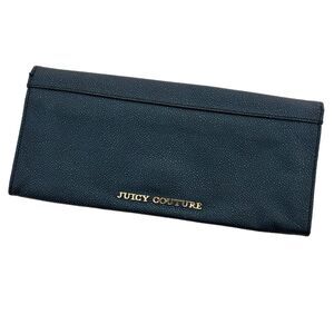 Juicy Couture navy blue pebbled clutch